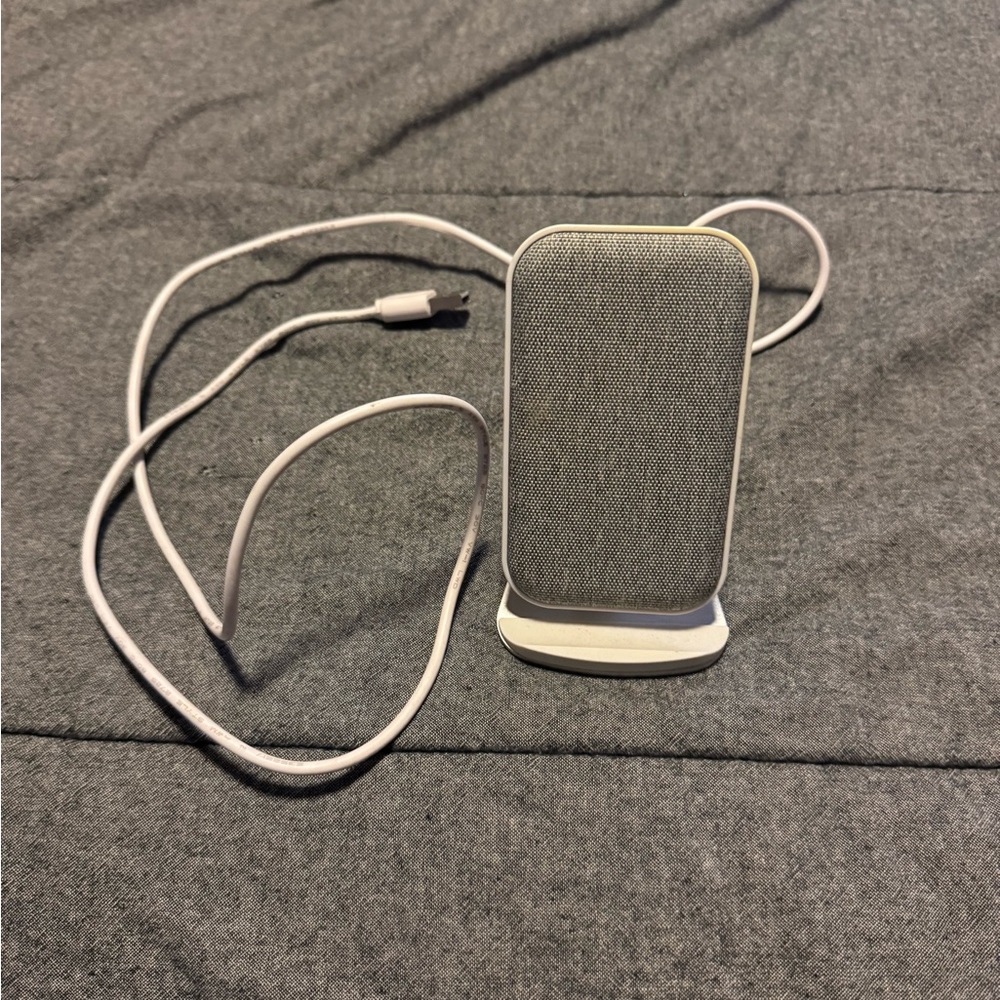 Wireless Charging Stand with Cable - White